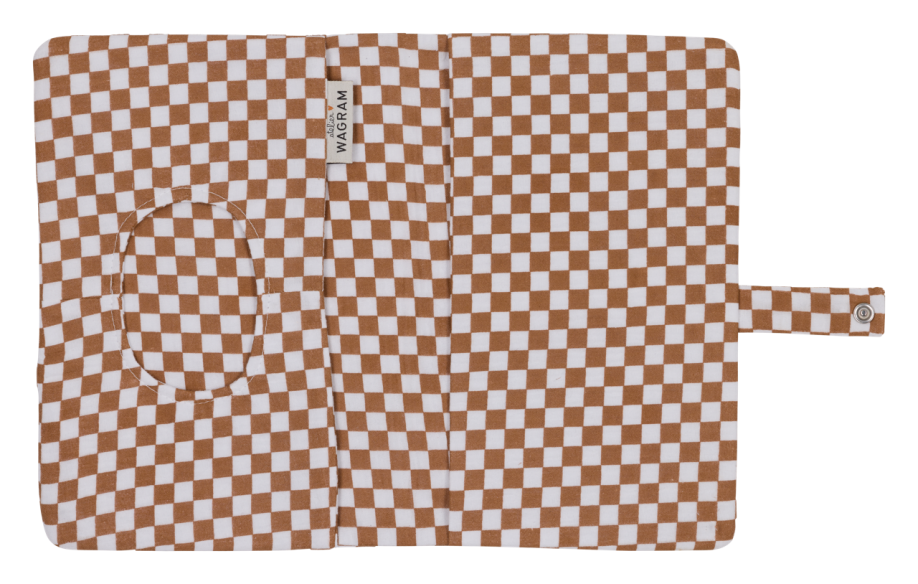 ranche couche gaze de coton damier personnalisable