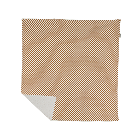 couverture pilou gaze de coton damier personnalisable