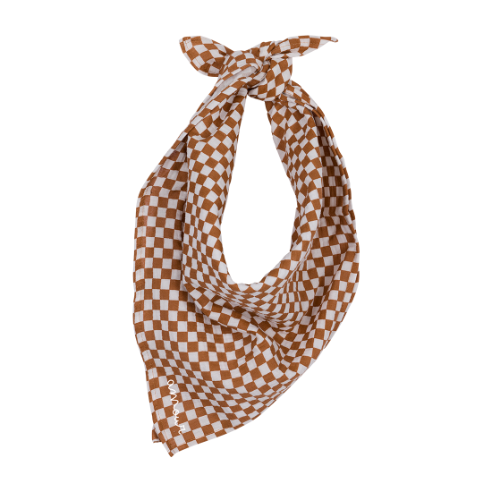 foulard gaze de coton damier personnalisable