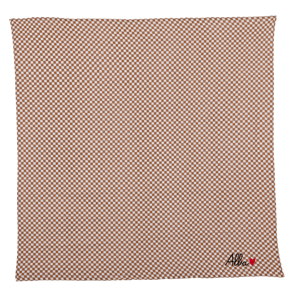 foulard gaze de coton damier personnalisable