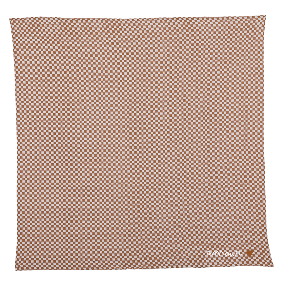 foulard gaze de coton damier personnalisable