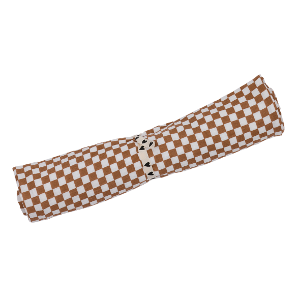 foulard gaze de coton damier personnalisable