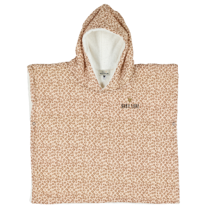 poncho gaze de coton léopard personnalisable
