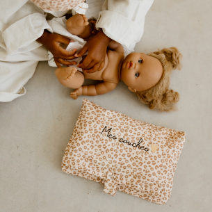 ranche couche gaze de coton léopard personnalisable