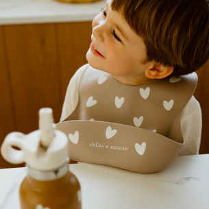 bavoir en silicone mocha