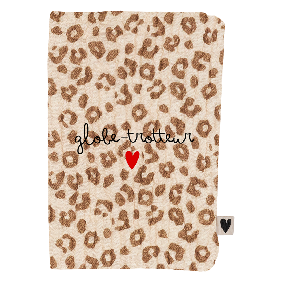 Protège passeport gaze léopard personnalisable