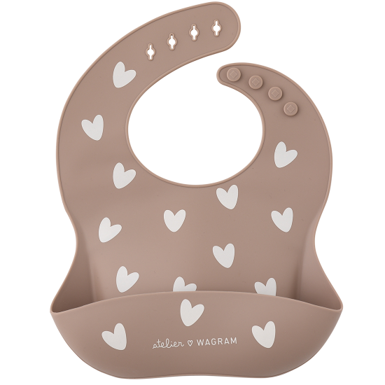 bavoir en silicone mocha