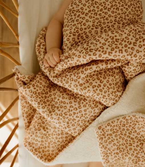 couverture pilou léopard personnalisable