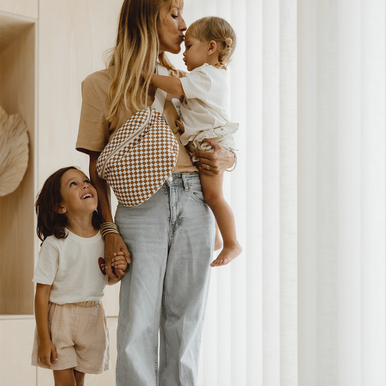 sac banane adulte damier personnalisable