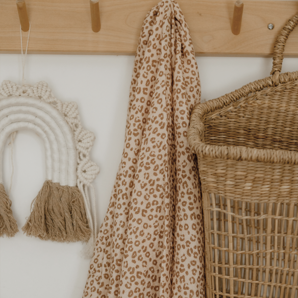 lange personnalisable gaze de coton léopard