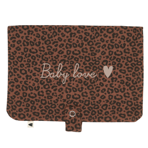 ranche couche gaze de coton léopard marron personnalisable