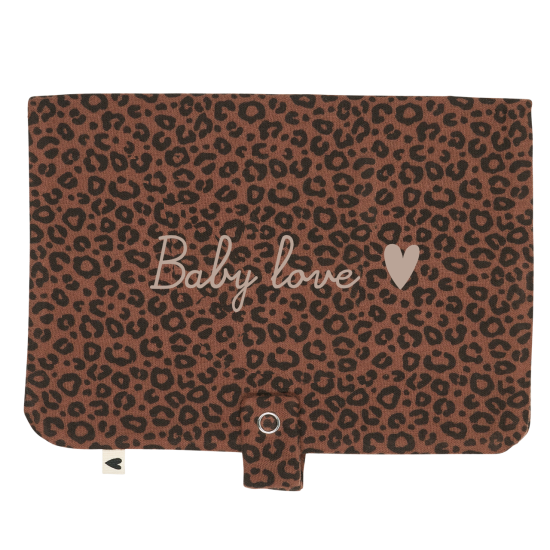 ranche couche gaze de coton léopard marron personnalisable