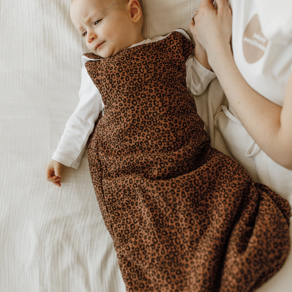 gigoteuse léopard marron personnalisable