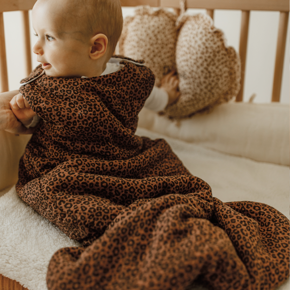 gigoteuse léopard marron personnalisable
