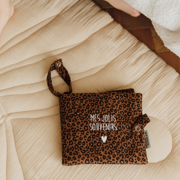 mini album photo léopard marron personnalisable