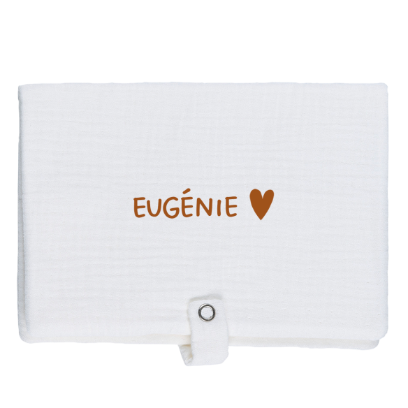 Range couche en gaze de coton écru