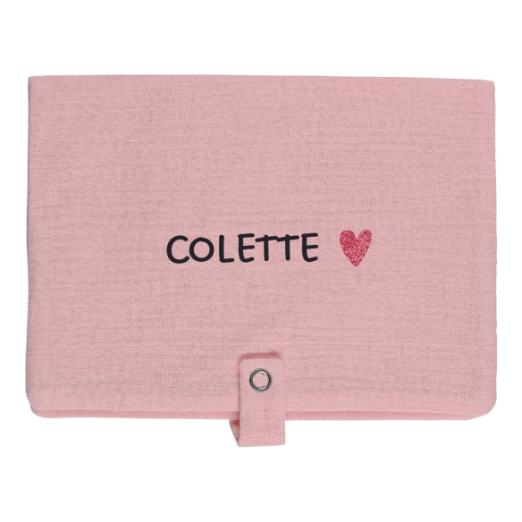 Range couche en gaze de coton rose personnalisable