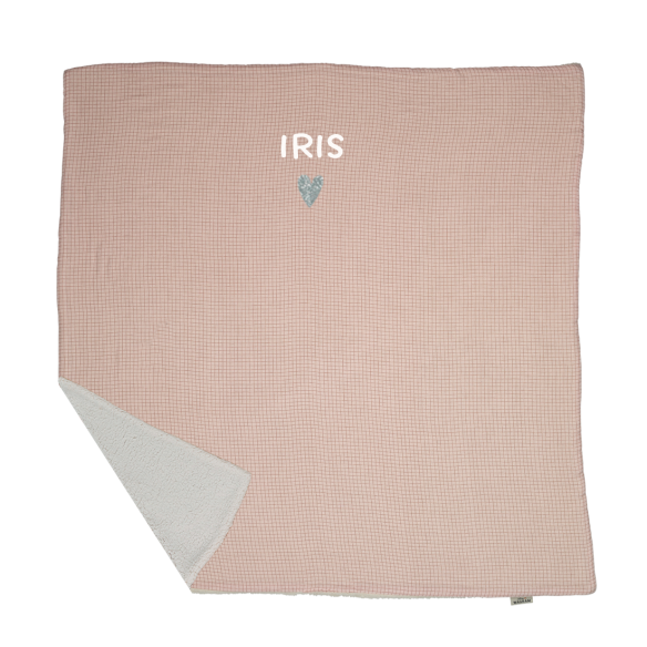 couverture pilou moumoute gaze carreaux