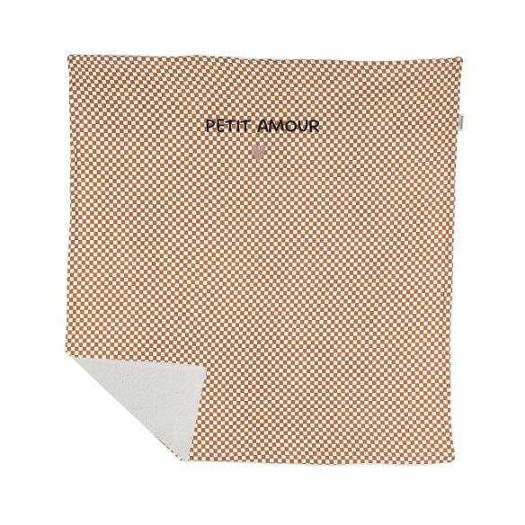 couverture pilou gaze de coton damier personnalisable
