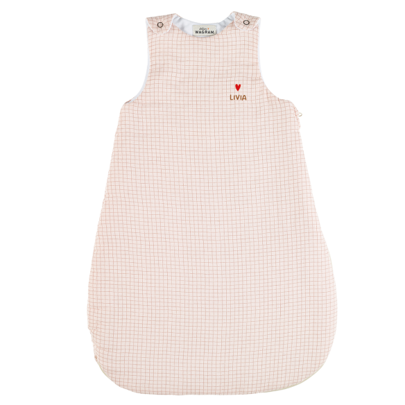 Gigoteuse gaze de coton petits carreaux personnalisé