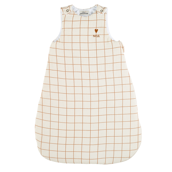 Gigoteuse gaze de coton grands carreaux personnalisé