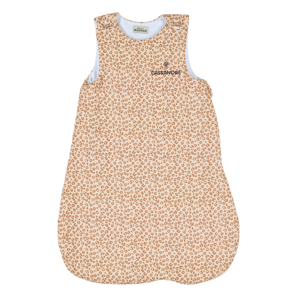gigoteuse hiver gaze de coton léopard personnalisable