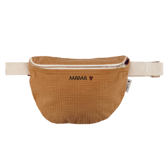 sac banane adulte gaze de coton camel