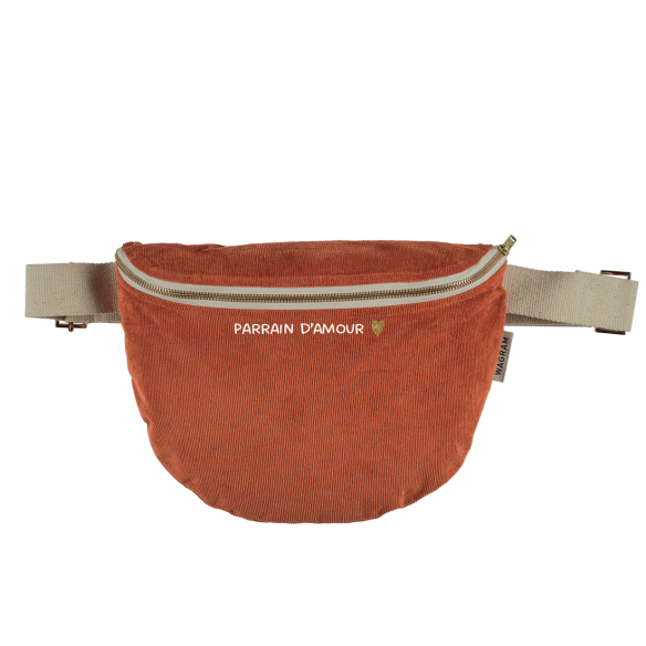 sac banane adulte velours brique