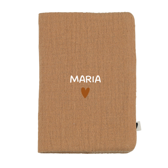 porte protège passeport gaze camel