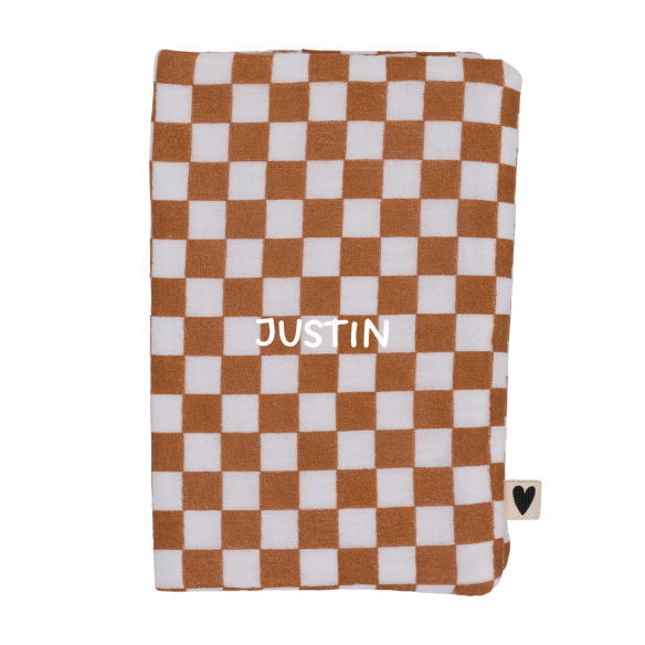 passeport gaze de coton damier