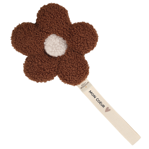attache tétine fleur moumoute sherpa