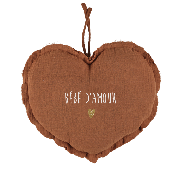 mobile coeur bruits blancs gaze de coton caramel