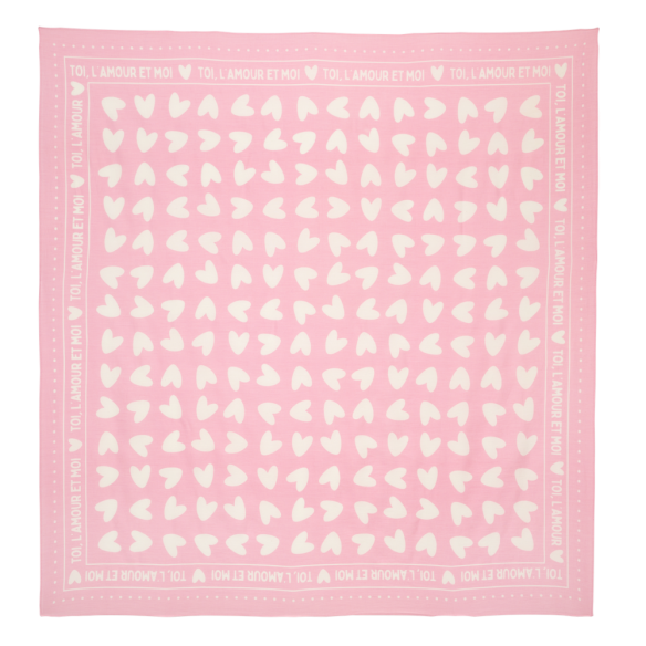 Foulard coeurs 100cm