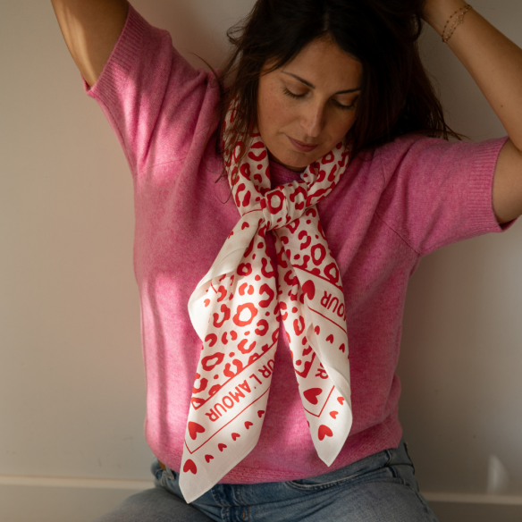 Foulard léopard 100cm