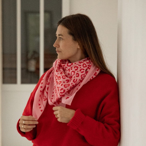 Foulard léopard 100cm