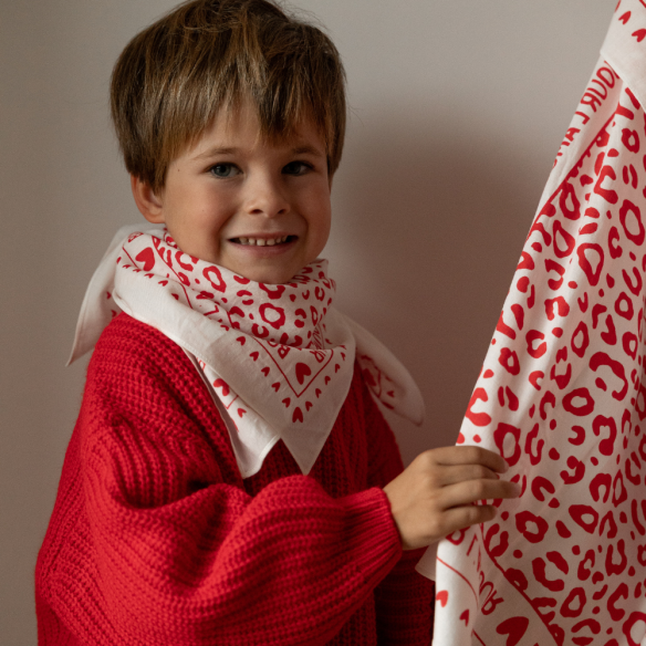 Foulard léopard 55cm