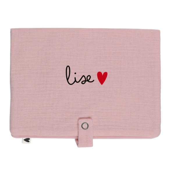 Range couche en gaze de coton rose