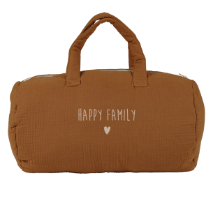 Grand sac polochon gaze caramel