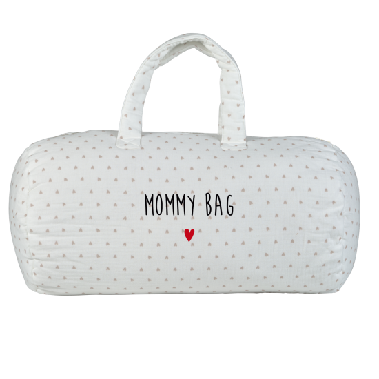 Grand sac polochon gaze coeur