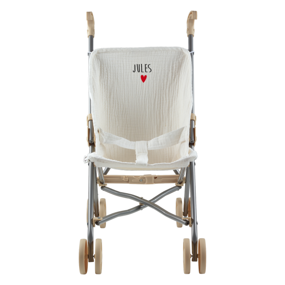 Poussette en gaze de coton écru