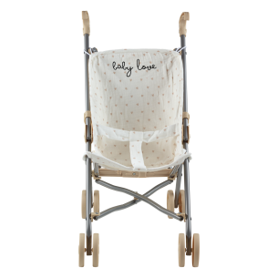 Poussette en gaze de coton cœurs