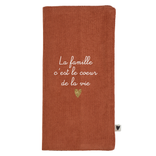 protège livret de famille velours personnalisé