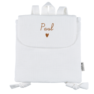 sac à dos gaze ecru personnalisable