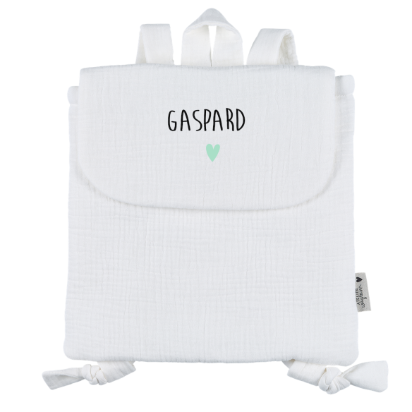 sac à dos gaze ecru personnalisable
