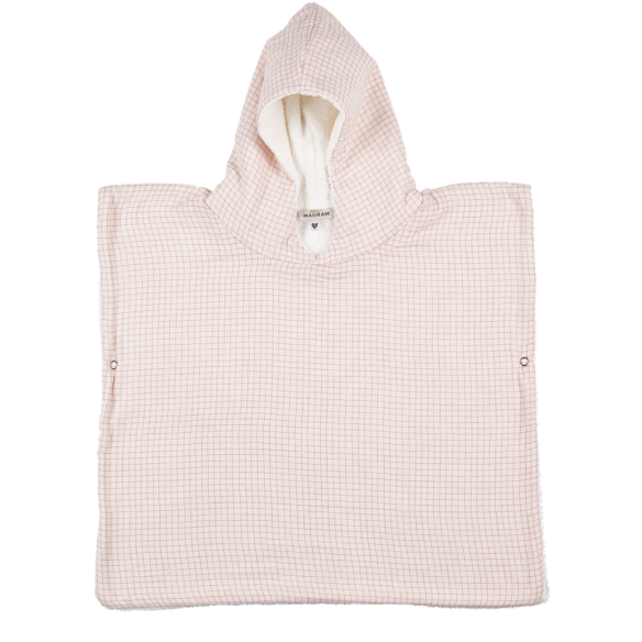poncho petits carreaux gaze de coton