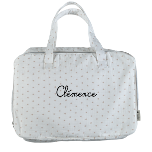 mini valise en gaze de coton coeurs - sac week end