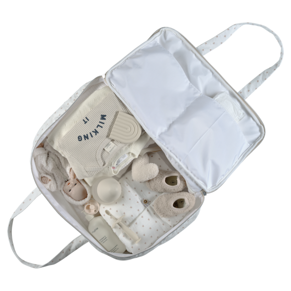 mini valise en gaze de coton coeurs - sac week end