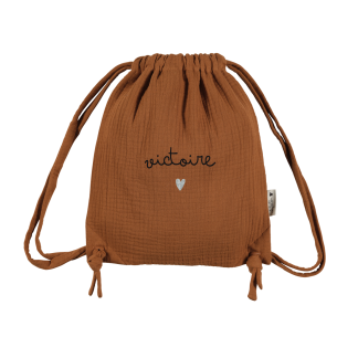 sac de gym gaze de coton caramel