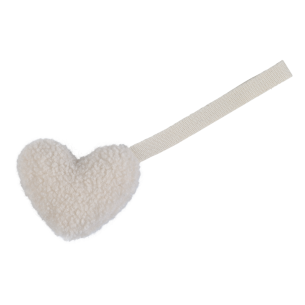 attache tétine coeur moumoute sherpa