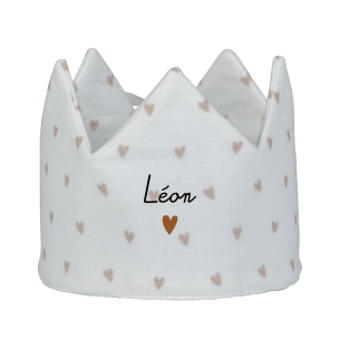 couronne gaze de coton coeur à personnaliser - cadeau anniversaire